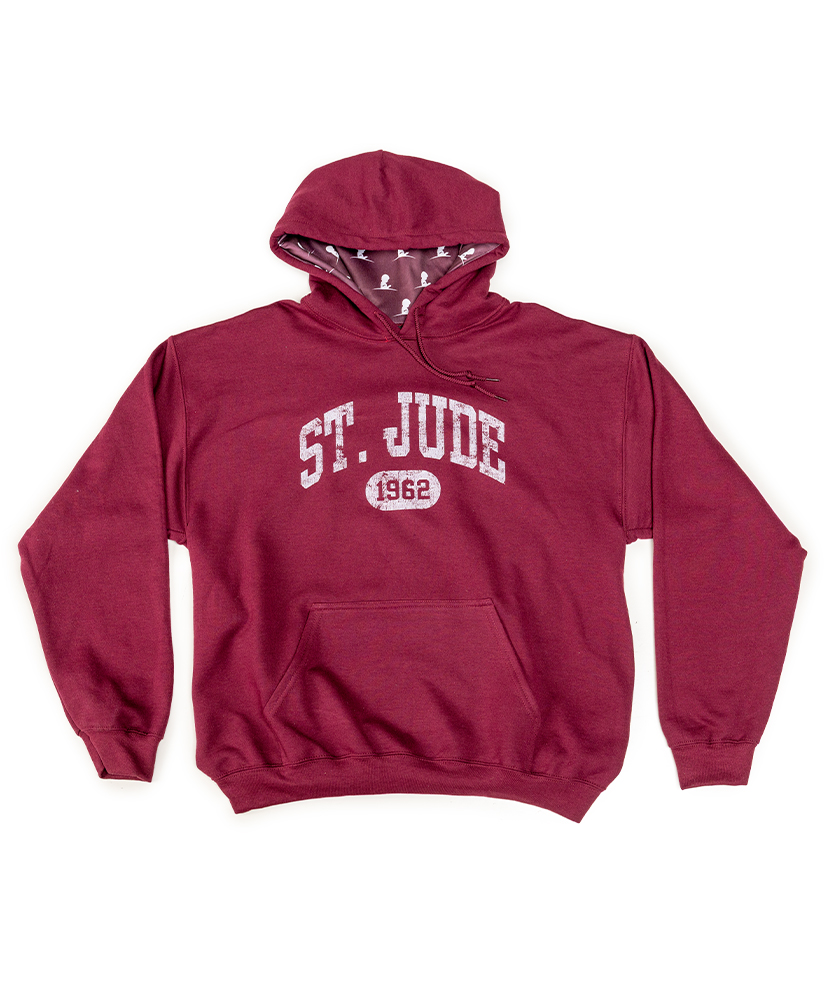 Primary image St. Jude Logo Lined Hoodie - Garnet